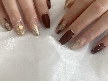 ルポ(Repos)/ボルドーお任せネイル