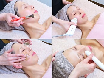 エムリシェ(M.riche)の写真/【本気の肌質改善】ハーブピーリング×プラズマで毛穴レスな印象へ☆シミケアで鏡を見るのが楽しみに♪