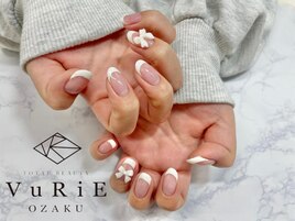 白フレンチ☆リボンパーツ