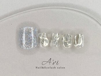 ネイルアンドアイラッシュ アヴィ(Nail and Eyelash A'vi)/フット定額デザイン ¥8100