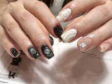 デューネイルスタジオ(dew nail studio)/アシメホワイトニュアンス