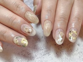 ミモザ　押し花　シェル