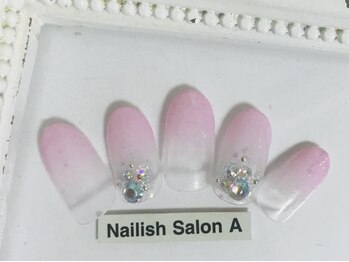 ネイリッシュサロン エー(Nailish Salon A)/ミルキーピンクグラデション