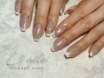 リエル(liaile)/ミラーフレンチネイル