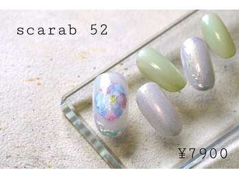 スカラべネイル52 春日部(Scarab Nail 52)/春水彩風*花アートネイル¥7900