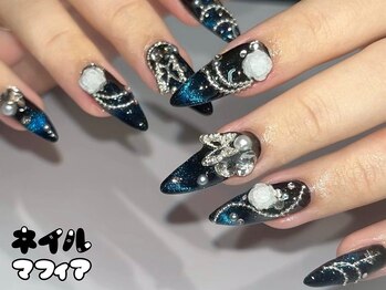 ネイルマフィア 池袋店(NAIL MAFIA)/キラキラゴシックネイル