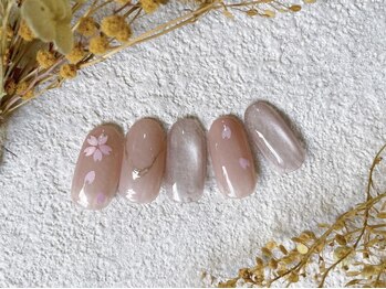 モグネイル(Mogunail)/3.4月定額A /桜ネイル