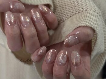 ネイルサロン ティフィン(tiffin)/~キラキラコーラルネイル~