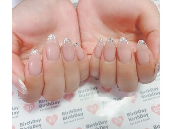 バースデーバースデー 藍住店(BirthDay BirthDay)/☆ガラスフレンチネイル