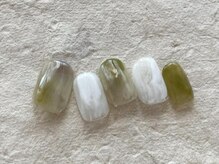 アイネイルズ 梅田店(I nails)/シンプル春塗りかけネイル¥7700