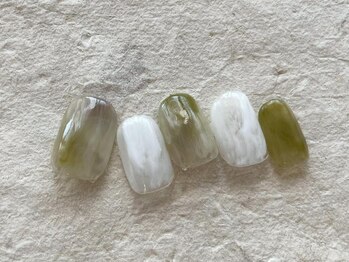 アイネイルズ 梅田店(I nails)/シンプル春塗りかけネイル¥7700