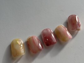 ちゅるん桃nail