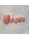 フットネイル　小さなハートホロ