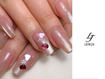 リュージェ(LEWJE)/ハートホロ　ピンク　マグネット