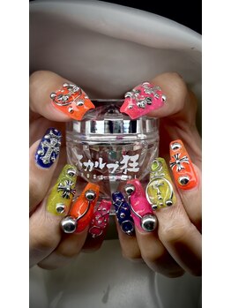 クロスネイル 渋谷店(CROSS nail)/カラフルショートネイル