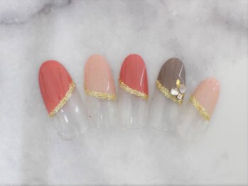 ネイルサロンセレーネ(Selene)/ななめフレンチネイル