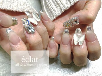 ガラスフレンチネイル