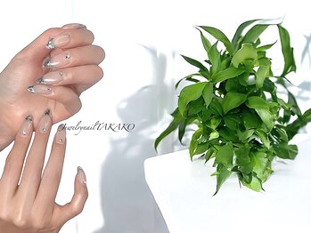 ガラスフレンチネイル