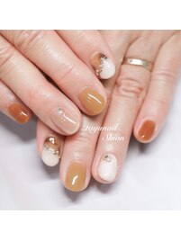 パラジェルニュアンス秋ネイル
