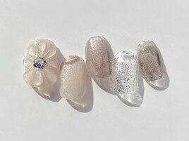 お花ぷっくりネイル