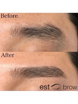 エストブロウ 麻布十番店(est brow)/メンズ 眉毛 アイブロウ 間引き