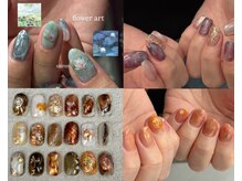 カラネイル 南森町店(calla nail)の雰囲気（ニュアンス感のある手描きアートも得意＊お花や絵画デザイン豊富）