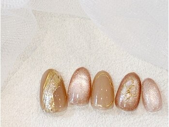 ミラーニュアンス/天然石ネイル