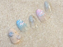 夏祭りネイル/水風船柄