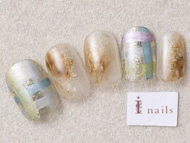 カラフルチェックネイル