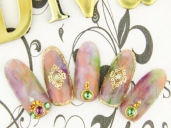 ネイルサロン ディーバ ギンザ(Nail salon Diva GINZA)/大人タイダイ¥9500