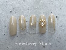 サロンストロベリームーン(Salon Strawberry Moon)/パーツアートネイル　￥6980