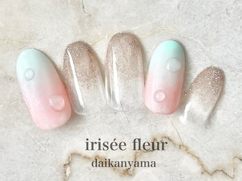 イリゼフルール 代官山店(irisee fleur)/水滴ネイル☆ラメグラデ