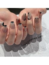 ラブクロム(LOVE CHROME)/スマートなブラックネイル