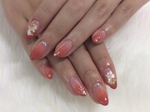 ★今月限定の定額制デザインジェル(オフ込)※カラーグラデーション+シェル＋ストーン