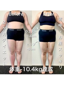 【ダイエット/痩身】パーソナルトレーニングジムNEXT GYM TOKYO駒込・巣鴨店/お客様の変化