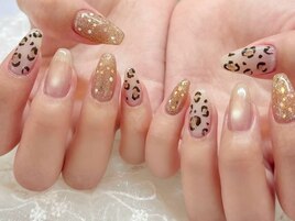 秋トレンド/ヒョウ柄ネイル