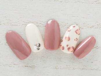 ア ネイル(A nail)/甘めレオパ☆ピンク【つけ放題】