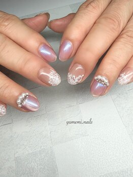 ユメミネイルズ(yumemi.nails)/流行りのレースネイル