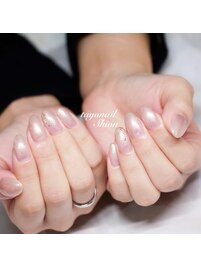 ラメピンクワンカラーネイル