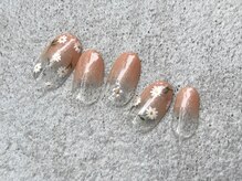 ネイラ 大宮店/オレンジフラワーネイル