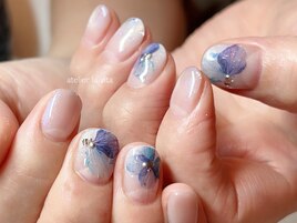 紫陽花ネイル