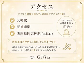 グラツィア 福岡天神地下街店/アクセスガイド［天神地下街］