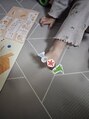 アクア鍼灸治療院&nbsp;シールをネイル見立てて遊んでました(^^)