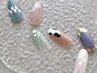 【定額simple】ワンカラーorグラデ ★ワンポイントアート込み　¥7800