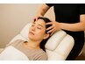 【ドライヘッドスパ】3300円。目や首の疲れ解消やリフトアップ