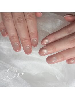 クリア(Clear)/マグネット×ピンクグラデ