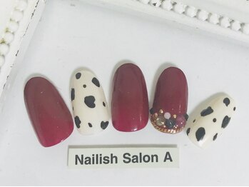 ネイリッシュサロン エー(Nailish Salon A)/ハラコ柄ネイル