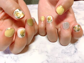 マリアンジュ(MariAnju)/ジェルネイル★ふんわりミモザ