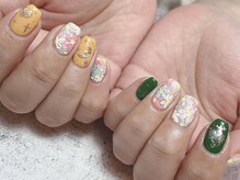 シキナ(shikina)/フラワー　手描き　ミラー