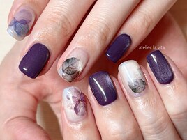 紫陽花ネイル・マグネット